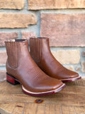 Men’s Los Altos Brown Belmont Wide Square Toe Ankle Boots