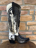 Women’s Rock’Em Cowhide Stud Tall Snip Toe Boots