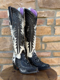 Women’s Rock’Em Cowhide Stud Tall Snip Toe Boots