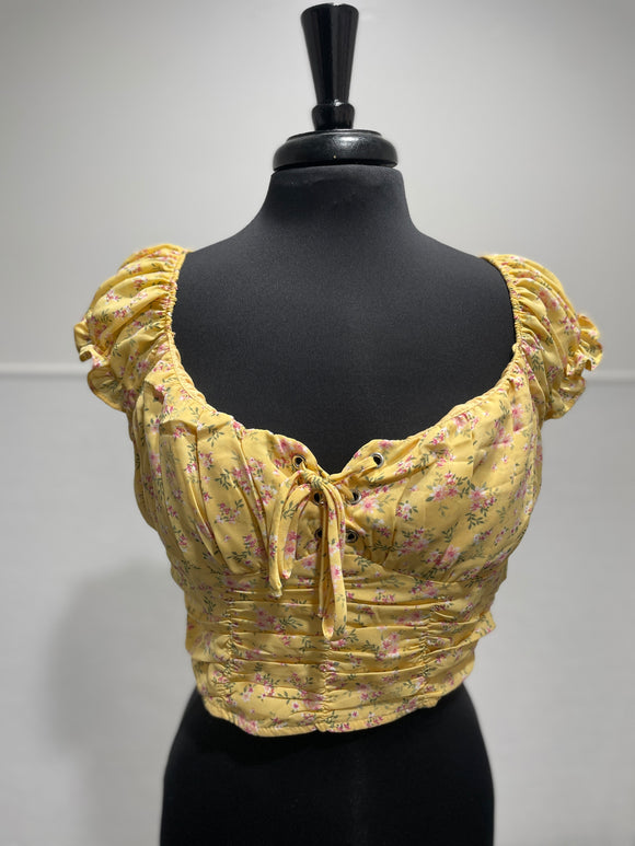 Teresa Yellow Floral Top