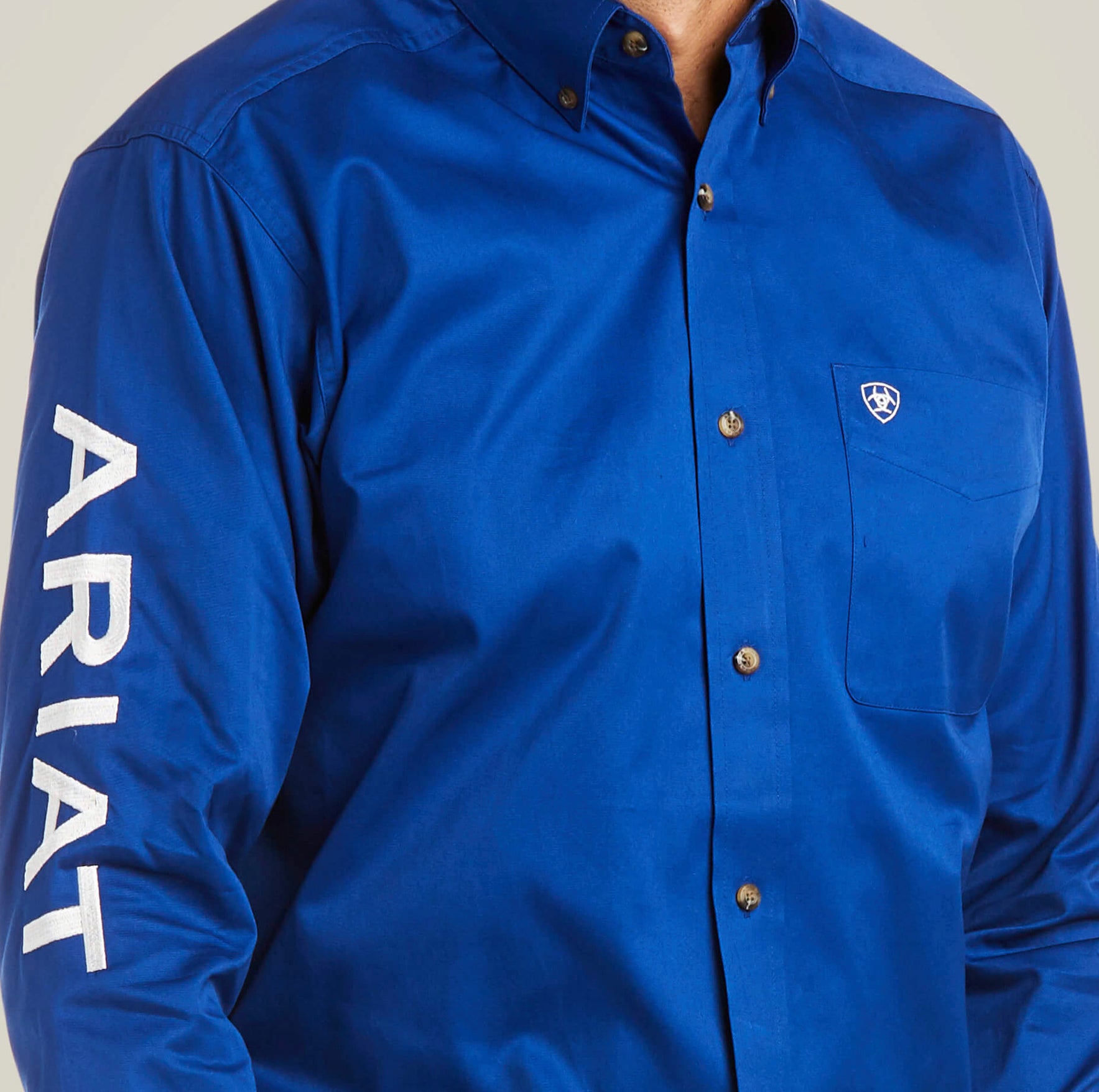 Men's Ariat Royal Blue Letter Fitted Shirt – Moreno's Wear