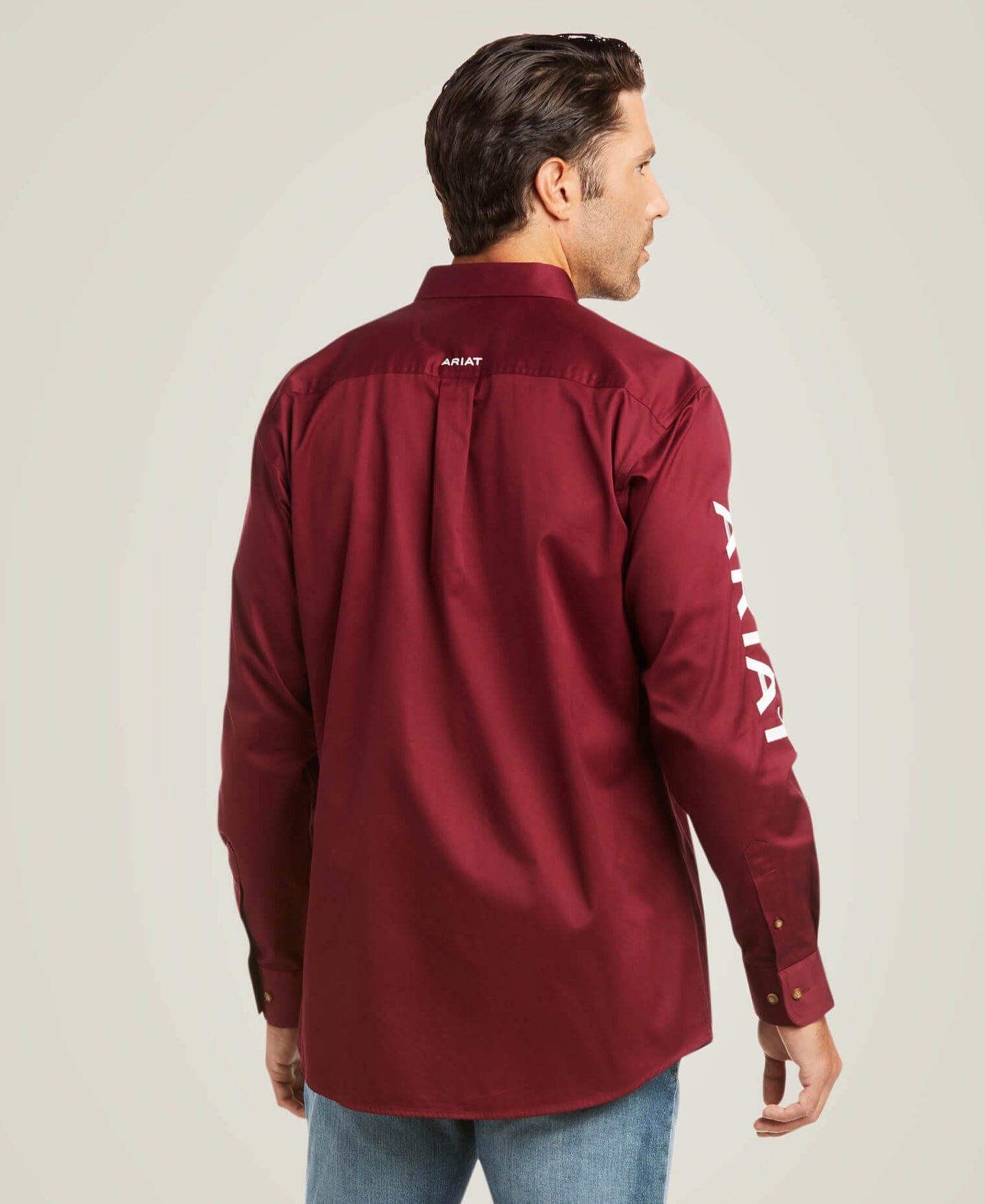 Men's Ariat Burgundy Letter Fitted Shirt – Moreno's Wear