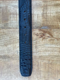 Men’s Cuadral Black Caiman high exotic leather western belt