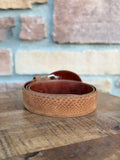 Red Diamond Tan Python Western Belt