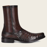 Men’s Cuadra Brown Caiman Belly Ankle Boots FC657