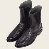 Men’s Cuadra Black Caiman Belly Ankle Boots FC656