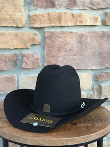 Cuadra 5X Python Black Felt Hat Tall Crown