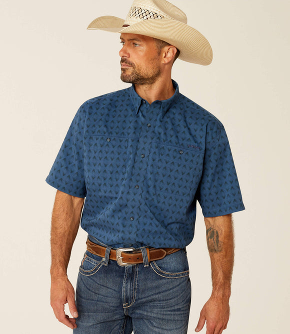 Men’s Ariat Ensign Blue 360 Airflow Classic Fit Shirt