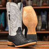 Men's Tanner Mark Genuine Python Square Toe Boots