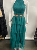 DOMENICA TEAL DRESS