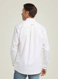 Men’s Ariat White Solid Twill Fitted Shirt
