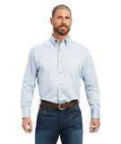 Men’s Ariat Cashmere Blue Solid Twill Classic Fit Shirt
