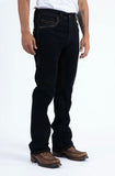 Men’s Platini Black Rust Embroidered  Bootcut Jeans