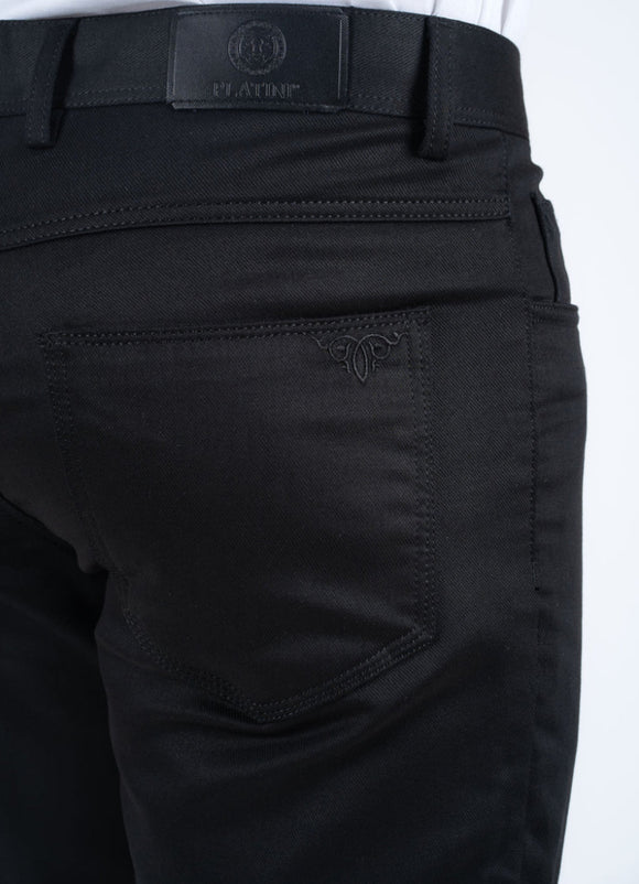 Men’s Platini Black Relaxed Fit Stretch Jeans