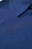 Benjamin Barocco Emboss Shirt Dark Blue