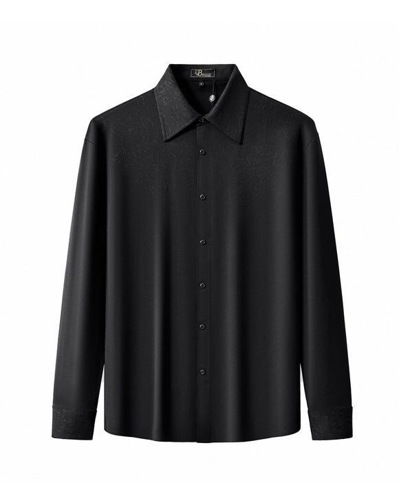 Benjamin Barocco Emboss Shirt Black