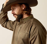 Men’s Ariat Olive Green Team Logo Twill Classic Fit Shirt