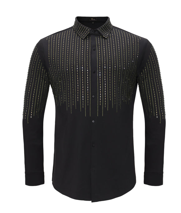 David Barocco Crystal Shirt Gold