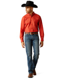 Men’s Ariat Orange Russel Classic Fit Shirt