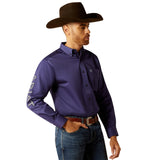 Men’s Ariat Dark Blue Team Logo Twill Classic Fit Shirt