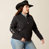 Women’s Ariat Black/Serrano Southwest Print New Team Softshell Jacket