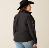 Women’s Ariat Black/Serrano Southwest Print New Team Softshell Jacket