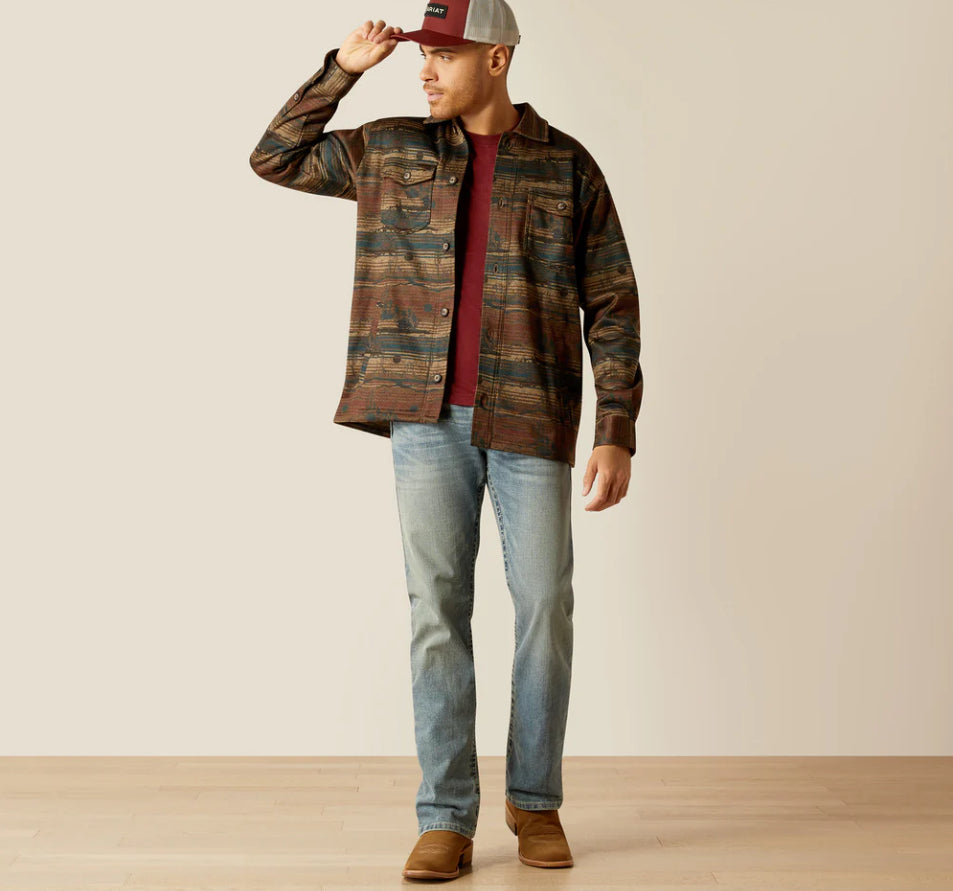 Men's Ariat Cub Caldwell Printed Shirt Jacket – Moreno's Wear