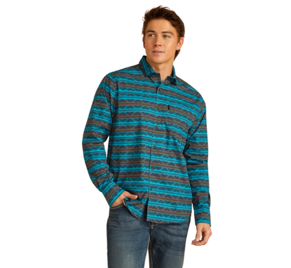 Men’s Ariat Turquoise Madison Modern Fit Shirt