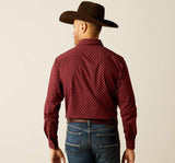 Men’s Ariat Maroon Banner McKinley Modern Fit Shirt