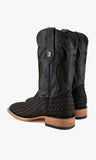 Men's Rock'em Serbia Tejido Wide Square Toe Boots Choco Black