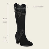 Cuadra Women’s Nubuck Suede Black Boots CC357