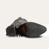 Cuadra Women’s Black Embroidery Fringe CC281