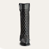 Cuadra Women’s Black Embroidery Fringe CC281