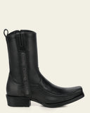 Men’s Cuadra Black Ostrich Leg and Zipper CC299