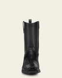 Men’s Cuadra Black Ostrich Leg and Zipper CC299