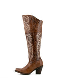 Women’s Rock’Em Blanca J Knee High Snip Toe Boots Rustic Brown