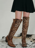 Women’s Rock’Em Blanca J Knee High Snip Toe Boots Rustic Brown