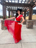 Ariana Tulle Dress Cherry
