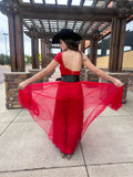 Ariana Tulle Dress Cherry
