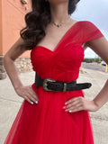Ariana Tulle Dress Cherry