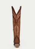 Corral Cognac Suede Embroidery Tall Boots A4405