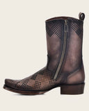 Men’s Cuadra Brown Laser & Woven Narrow Square Toe Boots CU737