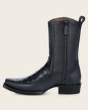 Men’s Cuadra Caiman Laser Narrow Square Toe Ankle Boots CU805 Black