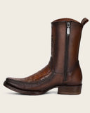 Men’s Cuadra Caiman Laser Narrow Square Toe Ankle Boots CU698 Brown