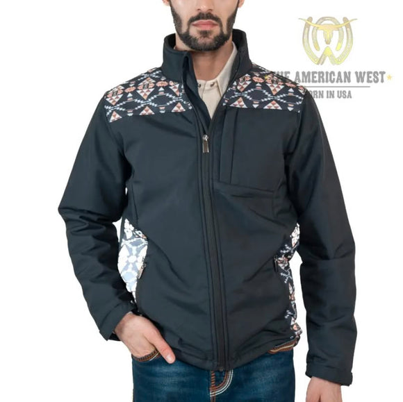 The American West Black Softshell Aztec Print Jacket