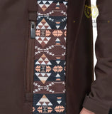 The American West Brown/Aztec Softshell Jacket