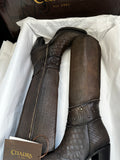 Cuadra Embroidered Dark Brown Leather Boots with Austrian crystals 3F80RS