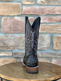 Men's Tanner Mark Black Ostrich Print Boots