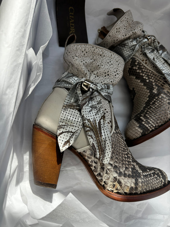 Python Ancle Boots Cuadra White Python Ankle Boots 3F50PH – Moreno's Wear