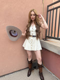 Mar Cream Denim Dress